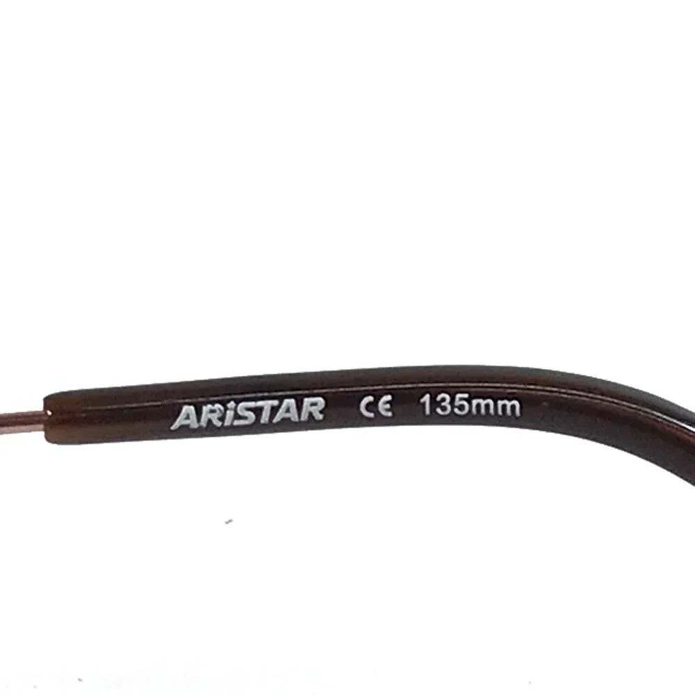 Aristar by Charmant Eyeglasses Frames AR18411 535 Brown Rectangle 54-16-135
